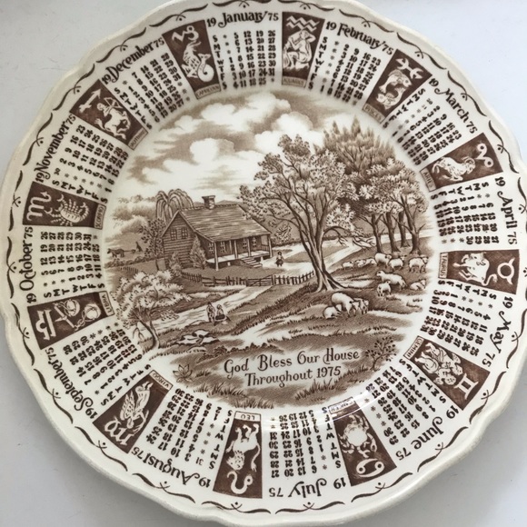 Alfred Meakin Calendar Plate - Picture 3 of 4